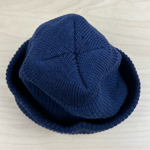 Vintage Wigwam Winter Beanie Hat 100% Pure Virgin Wool Navy Blue Made In USA - Picture 5 of 12